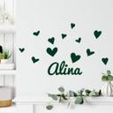Wallsticker -  + Navn Hjerte