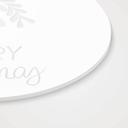 Akrylbillede, julevinduesbillede til at hænge op - Glædelig jul med mistelten - Lisboa - Rund
