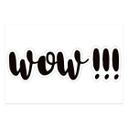 Spiegelsticker, Dekorativer Sticker WOW