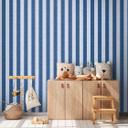 Papel pintado a rayas azul y blanco - Papel pintado no tejido con rayas atrevidas