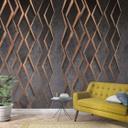 3D antracit, bronze motiv tapet,Grafisk 2,70 x 1,59 m