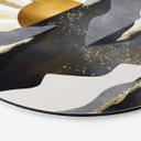 Tableau sur alu-Dibond rond SpaceFrog Designs - crépuscule doré