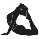 Wallsticker yoga king cobra silhuet monokrom