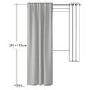 Homing Fertigschal mit verdeckten Schlaufen Oskar grau -  2,45 x 1,4 m