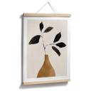Stilleben-plakat til stuen - Gren i gylden vase - ThingDesign