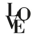 Decoración mural letras Love modern - letras acrílicas