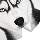 Fototapet Siberian husky - hundeportræt - Korenkova - Rundt - vliesetapet/selvklæbende non-woven tap