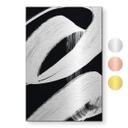 Geborsteld Alu-Dibond met goud-, zilver- & kopereffect - Penseelstreek compositie - Treechild