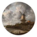 Billede af træ Van Ruisdael - Vindmøllen i Wijk - Rund