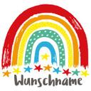 Muursticker Regenboog met Hartjes
