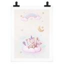 Póster tailandés - Gatito unicornio en la nube de azúcar