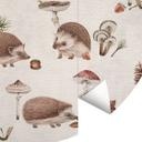 Søde pindsvin i efterårsskoven Fototapet - Kikki Belle - Round - vliesetapet/selvklæbende non-woven 