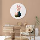 Tableau sur alu-Dibond rond Kubistika - Plantes d'automne