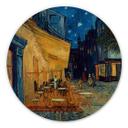 Cuadro de madera van Gogh - Terraza de café al atardecer - Redondo