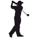 Golf spiller 3 wallsticker