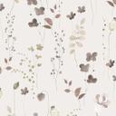 Papel pintado no tejido hojas, ramas naturaleza floral mate en beige