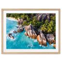 Póster Costa rocosa tropical de las Seychelles - Colombo