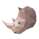 Wallsticker - Polygon - Næsehorn