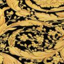 Versace Tapet Barocco Blomster Sort, Metallisk