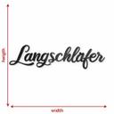 3D lettering late riser - decoración de pared de cristal acrílico