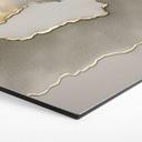 Hexagon Dibond Abstrakt landskab med metalliske farver - Alma