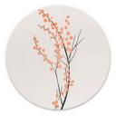 Vægcirkel Ferskenfarvede kirsebærblomster - Kubistika – print på aluminium (Alu-Dibond)