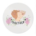 Póster Juntos Hermandad Manos Florales - Redondo