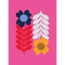 Fotomural floral - Collett - Flores retro coloridas