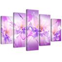 5 stykke lærred print Violet blomster natur