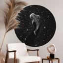 Hvalhaj i stjernernes hav Wallsticker - Cakir - Rund