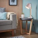 Tischleuchte Paul, rosa, 44 x 16 cm, Holz Tischlampe