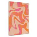 Lienzo ondas abstractas en naranja-rosa - Bloom