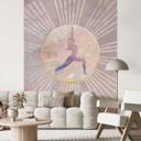 Yoga solhilsen pink | rosa guld fototapet - Manovski