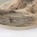 Cuadro de madera experiencia en la naturaleza en las pintorescas dunas del Mar Báltico - redondo