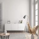 Non-woven tapet med moderne ensfarvet look og tekstur i ensfarvet hvid