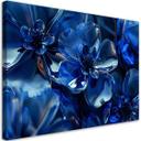 Canvasbillede, Blå glasblomster 3D