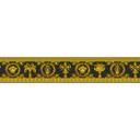 Versace tapet, Bort med Vanitas ornamenter, barok guld, gul, sort