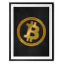 Plakat med Bitcoin-logo