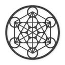 MDF - Trædekoration - Metatron Cube - Rund