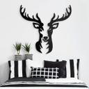 Decoración acrílica con cabeza de ciervo
