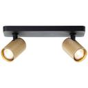 Spotbalken Leonardo, gold, 12,1 x 31 cm, Metall Spotleuchte