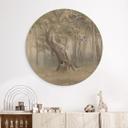 Houten Wanddecoratie schattige bosdieren tussen bomen - Ms Tiff - Rond