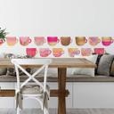 Muursticker Fredriksson - Pretty Coffee Cups - set