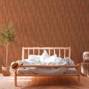 tapet med pampasgræs i orange non-woven tapet Hygge mat og struktur