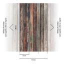 tapet i trælook i vintagestil - non-woven tapet trælameller - rustikt tapet