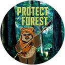Selbstklebende Vlies Fototapete - Star Wars Protect the Forest - 125 x 125 cm