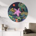 Vægcirkel Arty Guava - Exotic Jungle – print på aluminium (Alu-Dibond)