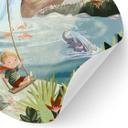 Wallsticker Gynger i naturens oase - Goed Blauw - Rund