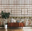 behang fabriekshal crème bruin - vliesbehang architectuur Livingwalls - mat en glad