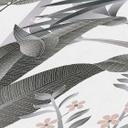 Papel pintado selva en estilo gráfico blanco y negro - Papel pintado no tejido hojas de palmera